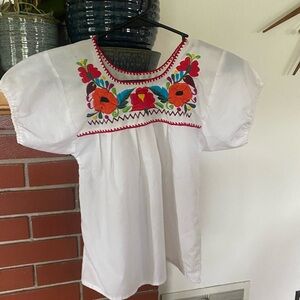 Super Cute Embroidered Flower Top